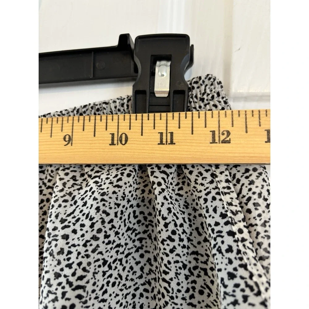Sienna Sky Women's Size S‎ Black/White Skirt Ruffles Tiered Lined Mini Boho Chic